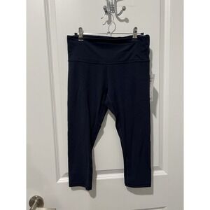 Athleta Elation Capri Navy Size Medium Petite NWT‎ $79 Athletic Yoga Running